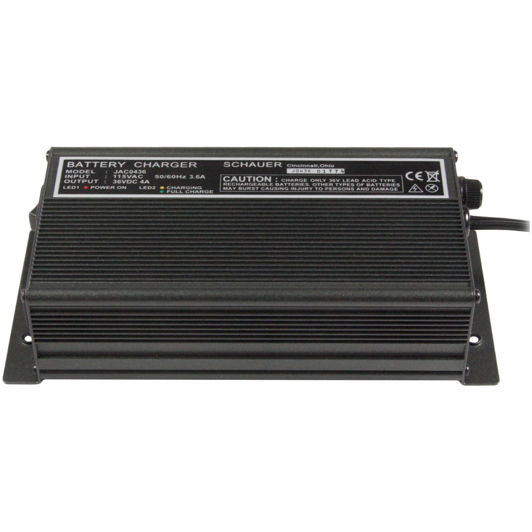 JAC0436-R | Schauer Charge Master 36v 4 Amp Automatic Smart Battery Charger