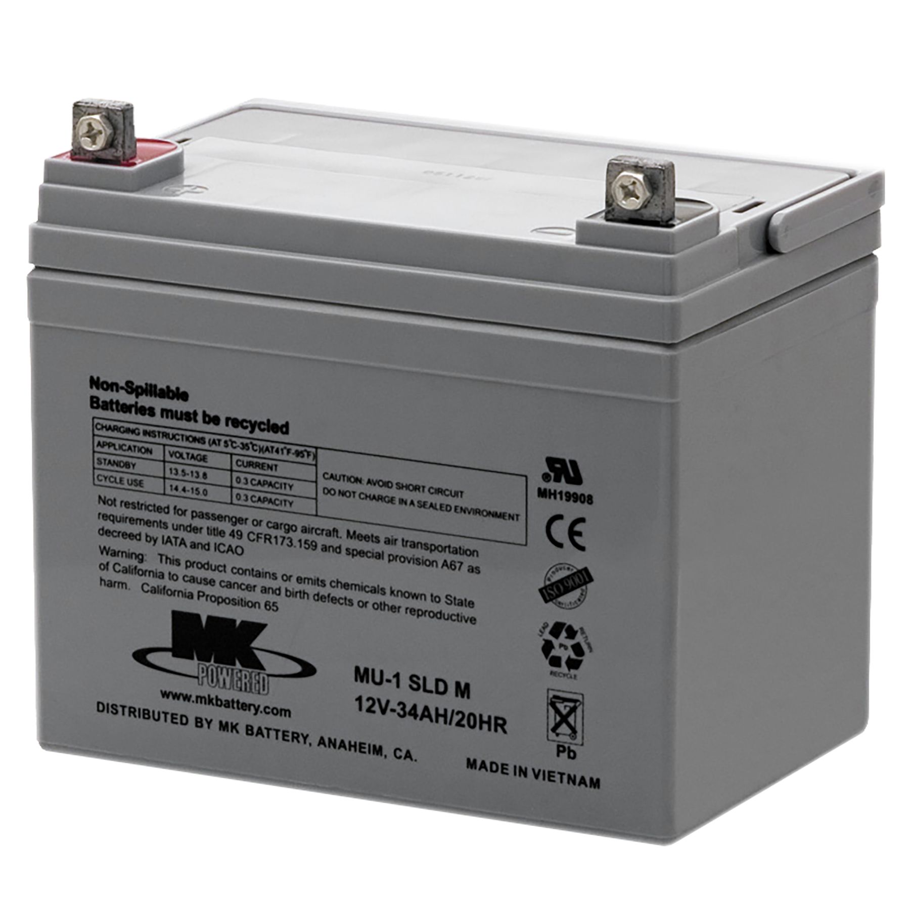 Es33 12 Mk Battery 12v 35 Ah Deep Cycle Sealed Mobility Battery