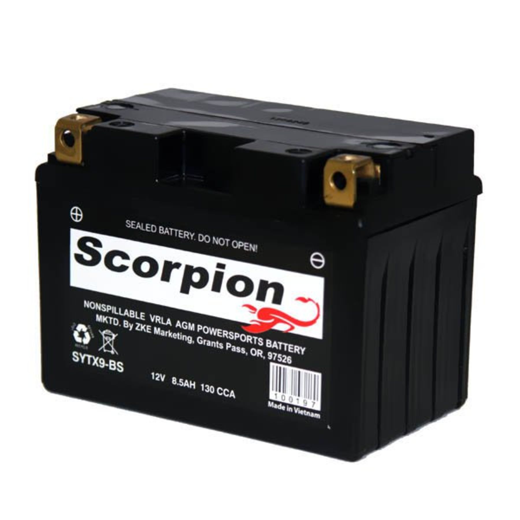YTX9BS Battery Scorpion 12 Volt Motorcycle Batteries
