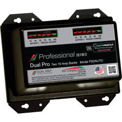 Dual Pro 12v 24v 30 Amp AutoProfile Professional Series 2-Bank On-Board Charger