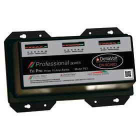 Dual Pro 12v 24v 36v 45 Amp Professional Series 3-Bank Lithium Waterproof Marine On-Board Charger
