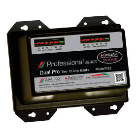 Dual Pro 12v 24v 30 Amp Professional Series 2-Bank Lithium Waterproof Marine On-Board Charger