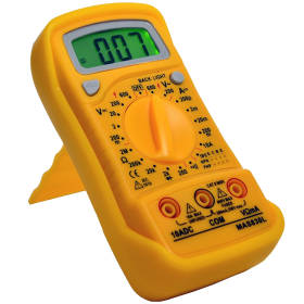 Tekpower AC/DC 600V DC 10 Amp Digital Multimeter with Back-lit Display