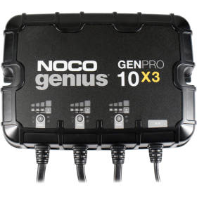 NOCO Genius GENPRO10X3 | 12v 30 Amp 3-Bank Waterproof Marine On-Board Battery Charger