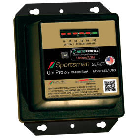 Dual Pro SS1AUTO | Sportsman Series Uni Pro One 10 Amp Bank Auto Profile Marine Charger by Pro Charging Systems