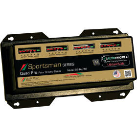 Dual Pro SS4AUTO | Sportsman Series 40 Amp 4-Bank (4) 12v 10A Banks Lithium/AGM Marine Charger