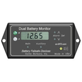 Battery Failsafe 12v-72v Dual Bank Low Voltage Battery Alarm with LCD Display