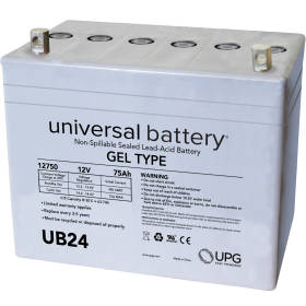 Universal 12v 75 AH Deep Cycle Sealed Gel Battery UB24