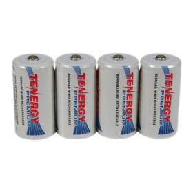 Tenergy Premium C Cell 5000 mAh NiMH Rechargeable Batteries 4-Pack - C-10208x4