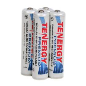 Tenergy Premium AAA Cell 1000 mAh NiMH Rechargeable Battery 4-Pack - AAA-10405x4