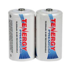 Tenergy Premium D Cell 10,000 mAh NiMH Rechargeable Battery 2-Pack - D-10105x2