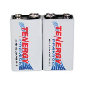 Tenergy Premium 9V 200 mAh NiMH Rechargeable Battery 2-Pack - 9V-10005x2