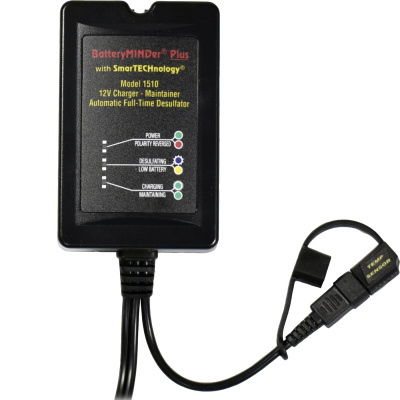 Picture of the 12 volt 1.5 amp BatteryMINDer Plus Charger & Maintainer