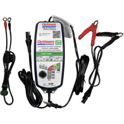 Picture of the 12.8 volt 5.6 amp OptiMATE TM-391 charger.