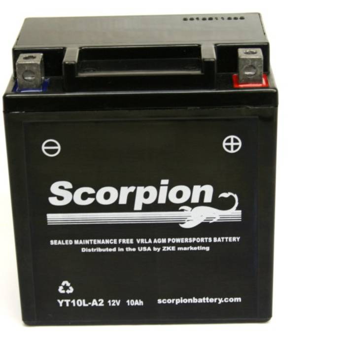 YT10L-A2 Scorpion 12v 160 CCA AGM Power Sport & Motorcycle Battery