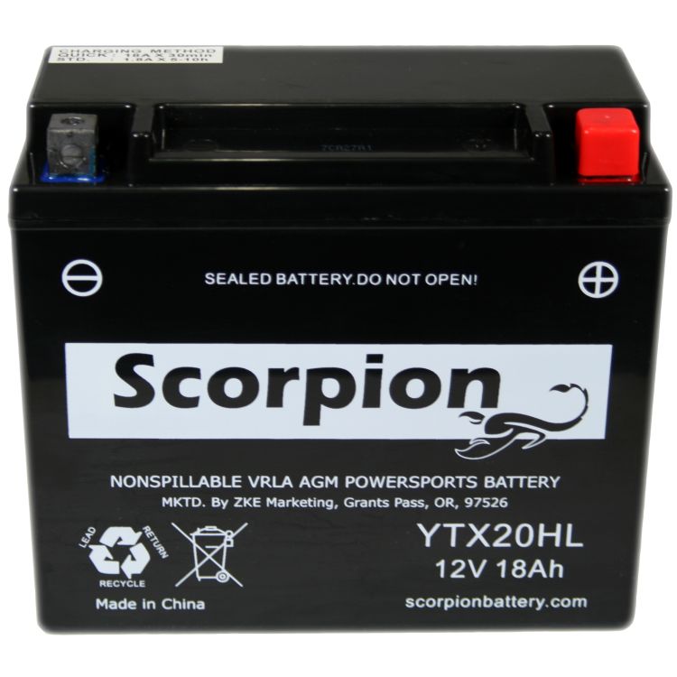 YTX20HL-BS Battery | Scorpion 12 Volt Motorcycle Batteries