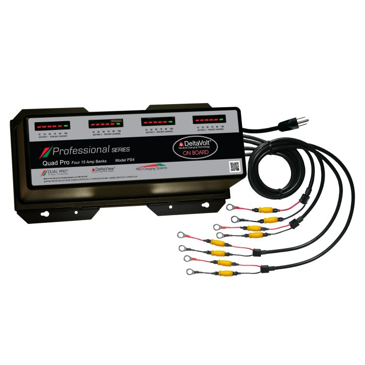 PS4 Dual Pro 12v 24v 36v 48v 60 Amp Professional Series 4Bank Charger