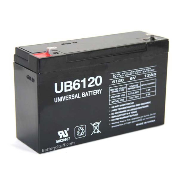 Universal 6v 12 Ah Deep Cycle Sealed Lead Acid Battery F1 Terminals