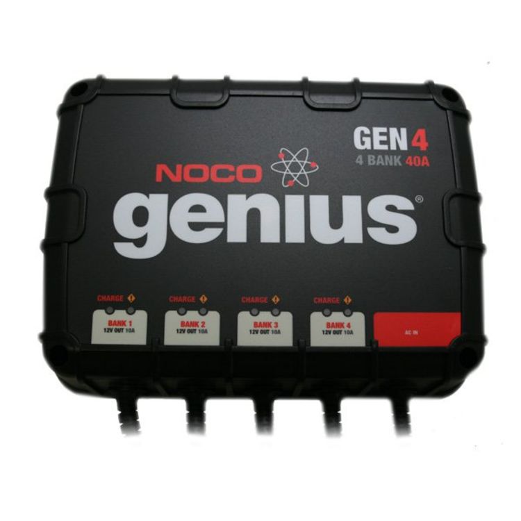 Noco Genius 12v 24v 36v 48v 40 Amp On Board 4 Bank Charger Gen4