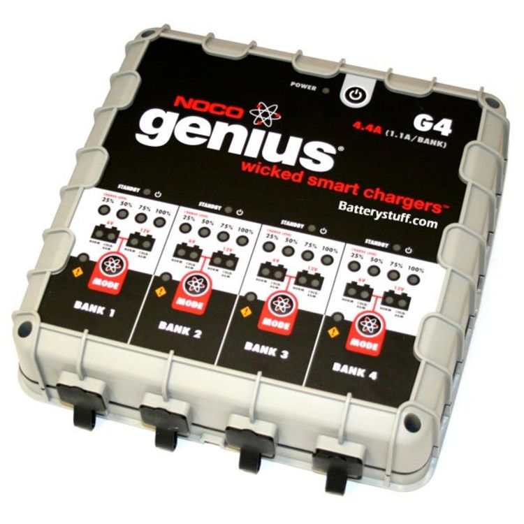 Noco Genius G4 4 bank 1.1A 6 & 12 Volt Battery Charger