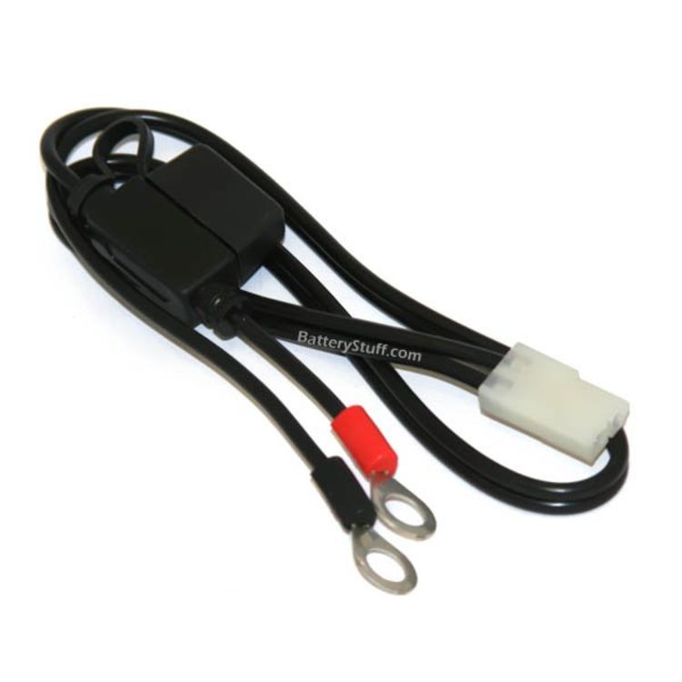 Battery Tender White Molex Quick Disconnect Ring Cable for 6v Chargers
