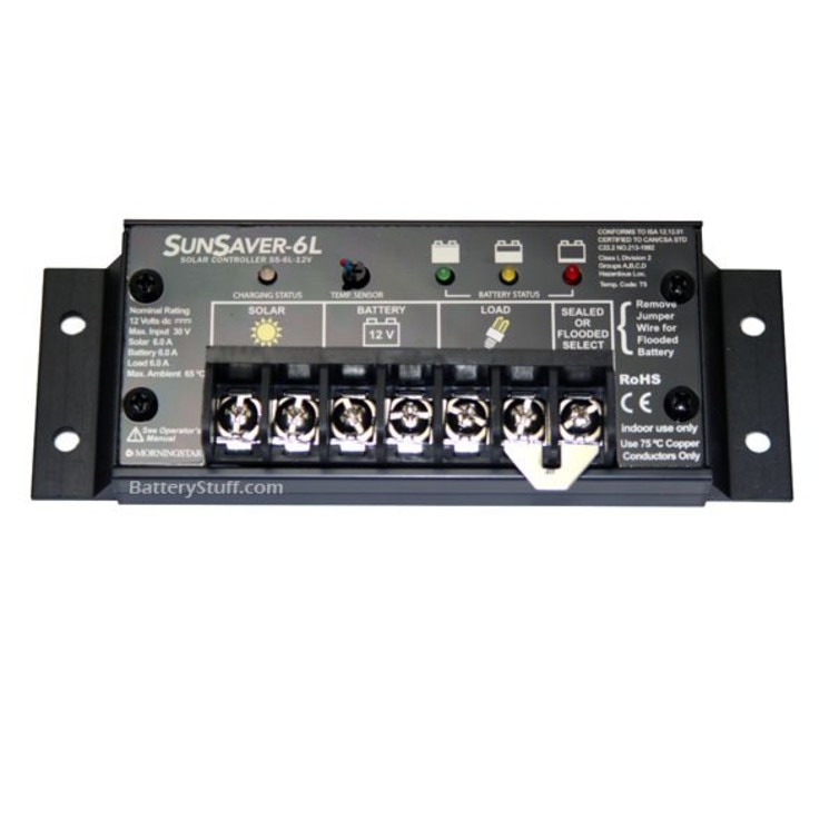 Régulateur Solaire Morningstar SunSaver SS-6-12V - 6A, 12V, PWM, Occasion