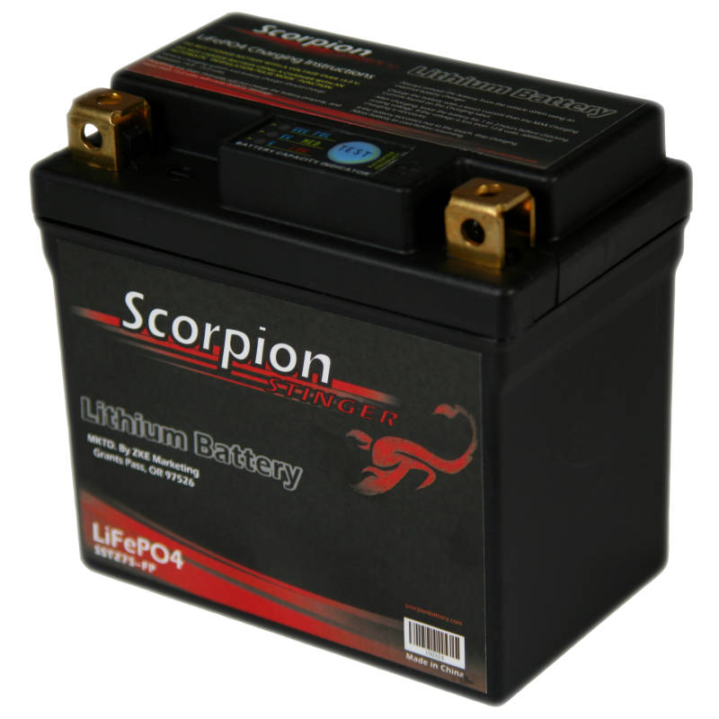 Scorpion Stinger SSTZ7S-FP Lithium Motorcycle Battery - 12v 275 CCA Lithium LiFePO4 Battery