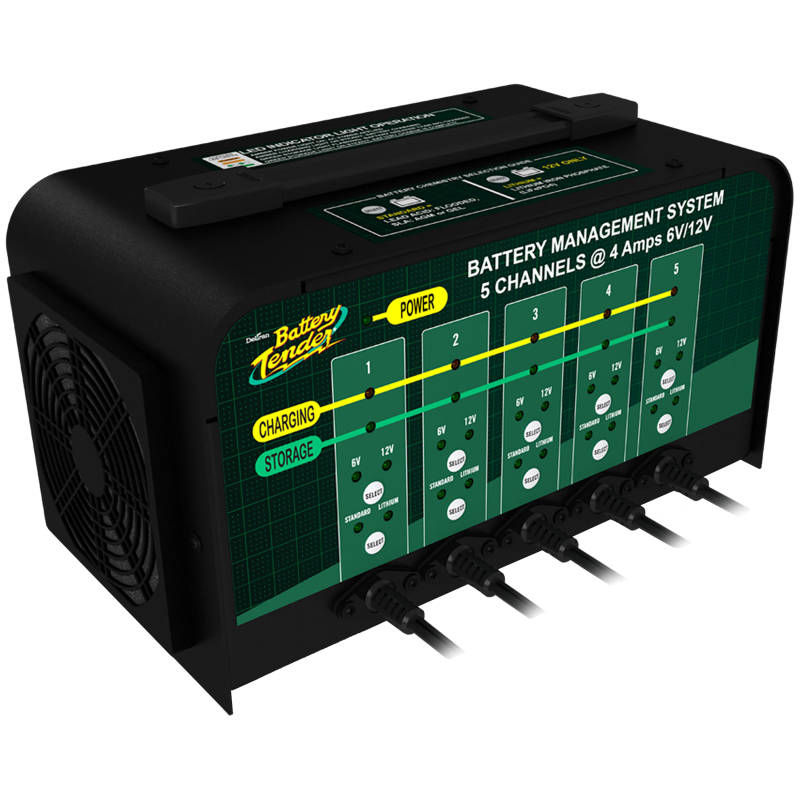 Battery Tender 021-0133-DL-WH | 6v 12v 4 Amp 5-Bank Shop Smart Charger by Deltran