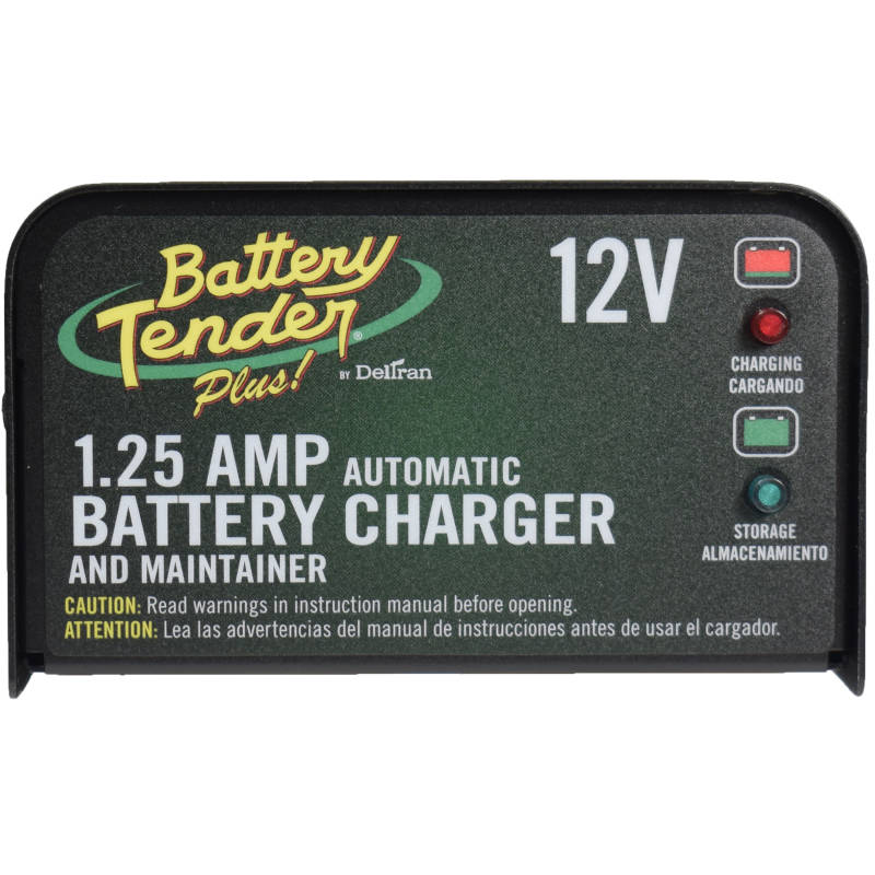 Battery Tender 021-0128 | Battery Tender Plus 12v 1.25 Amp 4 Stage Smart Charger and Maintainer by Deltran