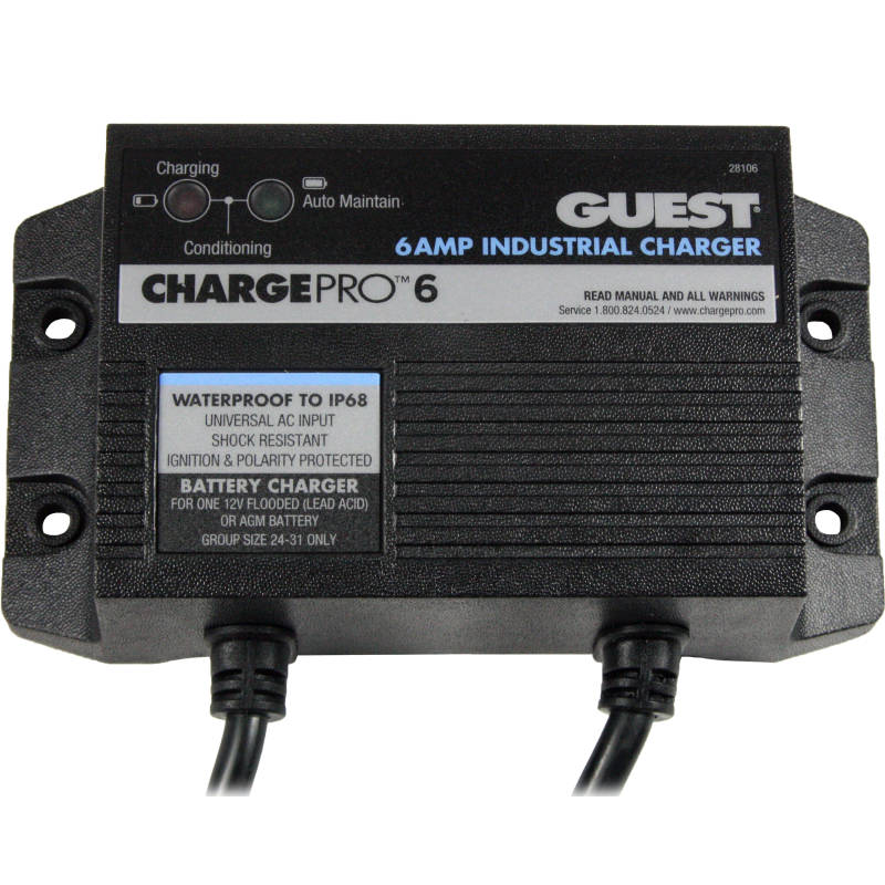 Guest ChargePro 6 12v 6 Amp Waterproof On-Board Industrial Charger