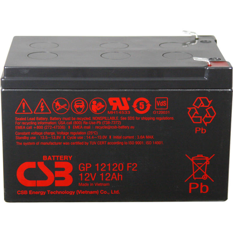 Batería 12V/12Ah CSB GP12120 F2 AGM - Bessel Infraestructura