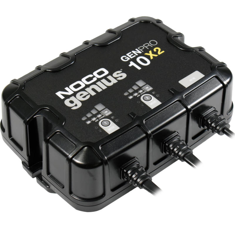 NOCO Genius GENPRO10X2 | 12v 20 Amp 2-Bank Waterproof Marine On-Board Battery Charger