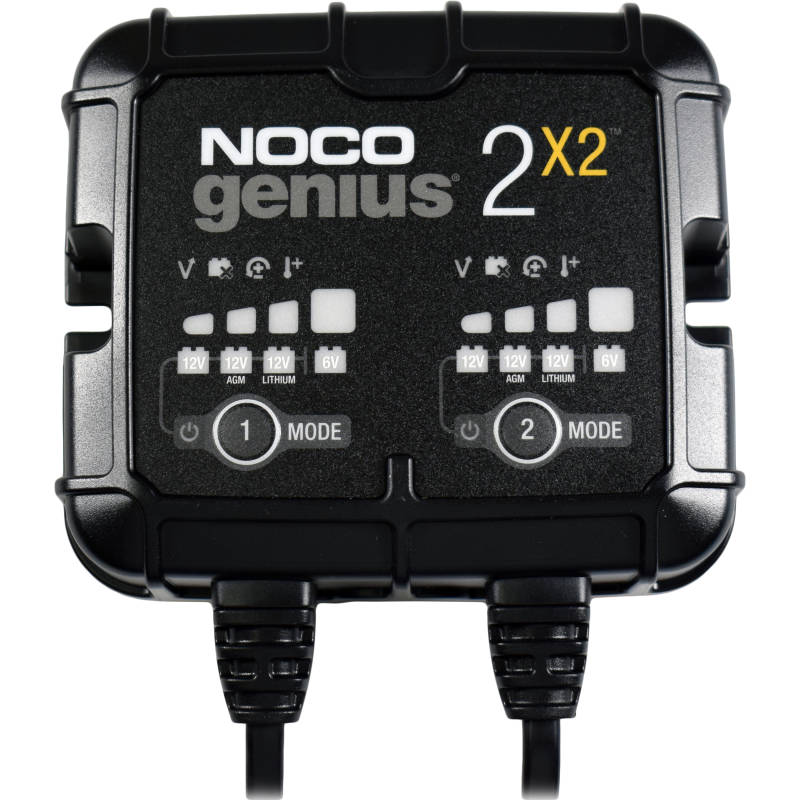 NOCO GENIUS2X2 | Genius 6v 12v 4-Amp 2-Bank Battery Charger and Battery  Maintainer