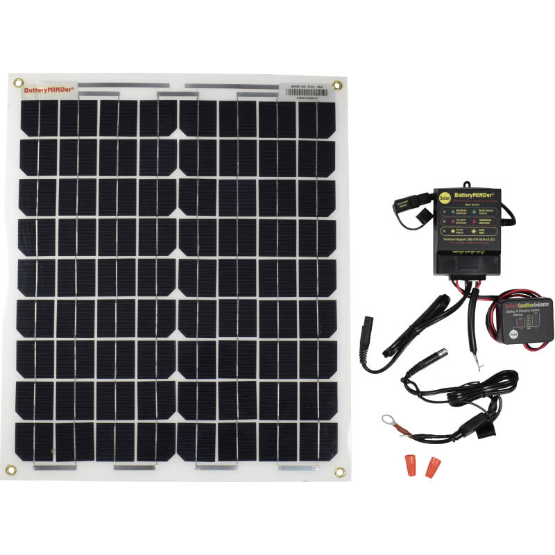 BatteryMINDer SCC1224-20 | BatteryMINDer 12v 24v 20 Watt Solar Panel with Desulfator Controller