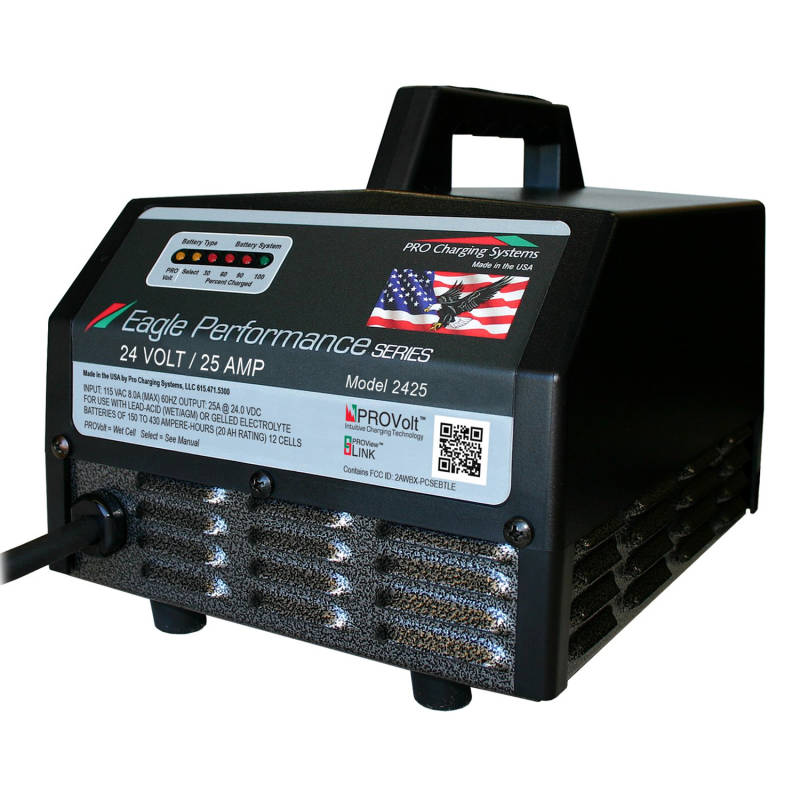 Eagle Performance Series i2425 | 24v 25 Amp Industrial Smart Charger with Red SB50