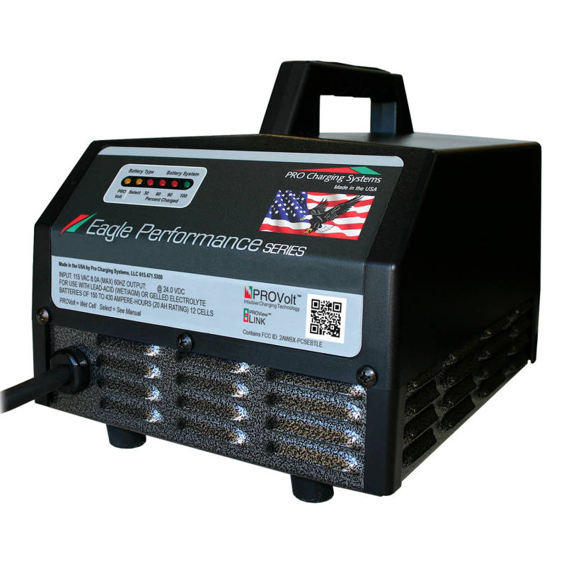 Eagle Performance Series i2420 | 24v 20 Amp Industrial Smart Charger with Red SB50