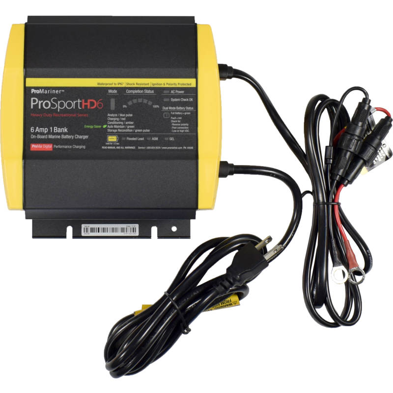 ProMariner ProSport 6 HD 12v 6 Amp Waterproof Marine Battery Charger