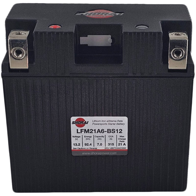 Shorai LFM21A6-BS12 12v 315 CCA Lithium Battery Shorai LFM21A6-BS12 12v 315 CCA Lithium Battery