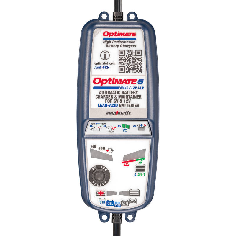 Optimate TM321: OptiMATE 5 6v 4A / 12v 3A 8-Step Smart Charger