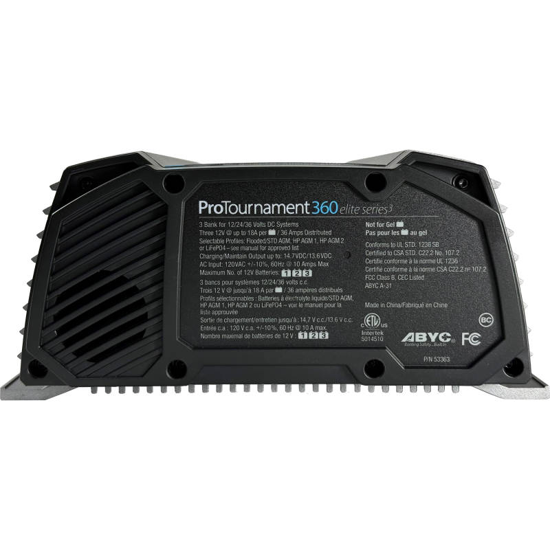 ProMariner 53363: ProTournament360 Elite Series3 36 Amp 3-Bank Marine Charger