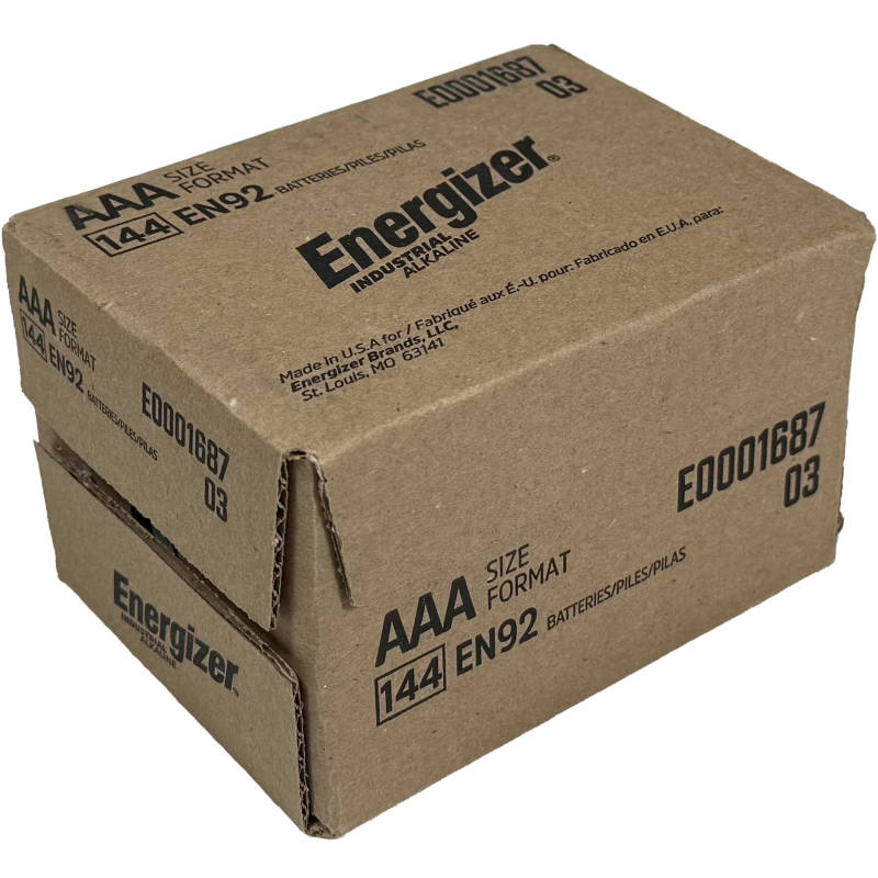 Energizer EN92-CASE: Energizer Industrial AAA Alkaline Battery Six 24-Packs