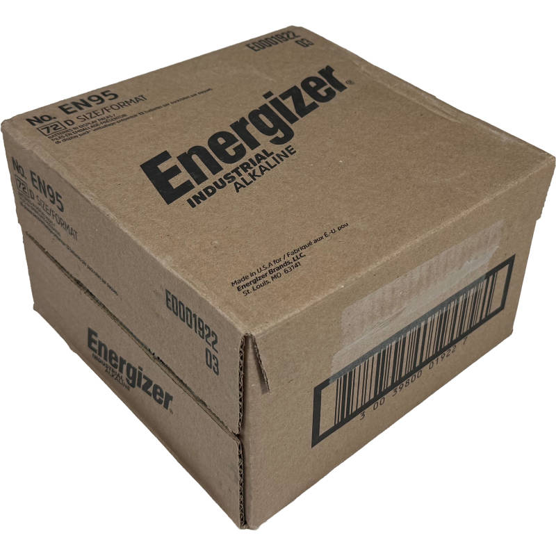Energizer EN95-CASE: D Industrial Alkaline Battery Six 12-Pack
