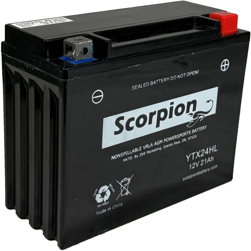 thumbnail image 2 of STX24HL-BS Motorcycle Battery - AGM Maintenance Free Replacement 2 of 11