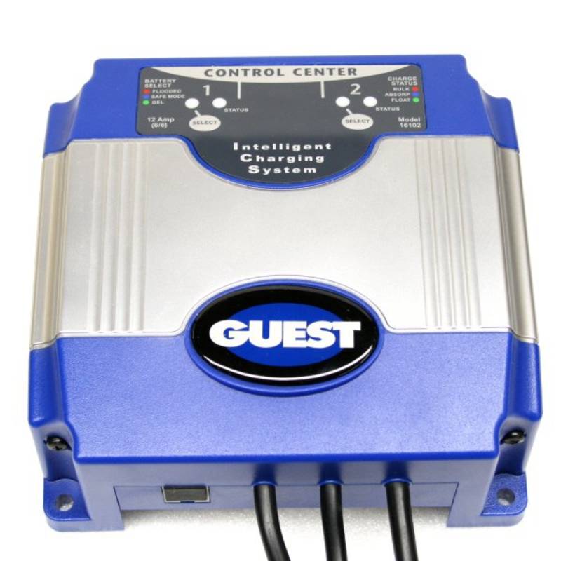 Marinco Guest 12v 12 Amp 2 Bank On-Board Marine Charger GU16102