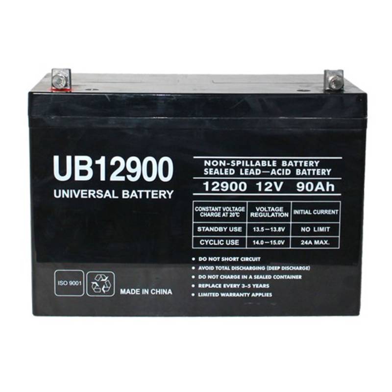 Universal Battery UB12900 | Universal 12v 90 AH Deep Cycle Sealed AGM Battery by UPG