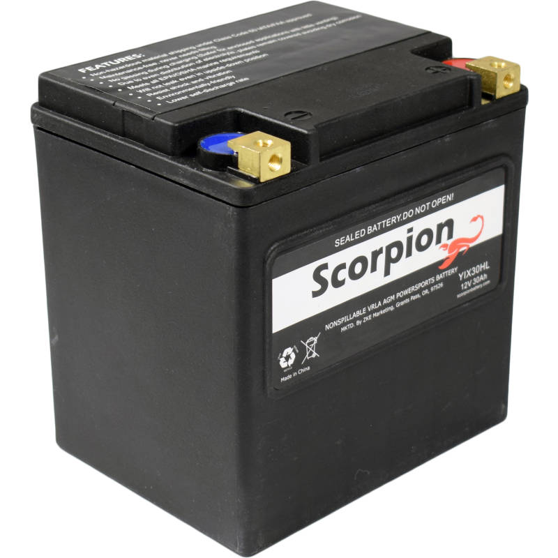 Scorpion YIX30HL Harley Davidson HVT-2 Motorcycle Battery - 12v 450 CCA Sealed AGM