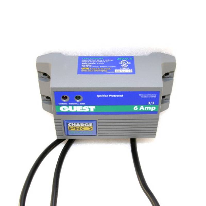 Marinco Guest 12v/24v 6 Amp 2 Bank On-Board Marine Charger GU2607A