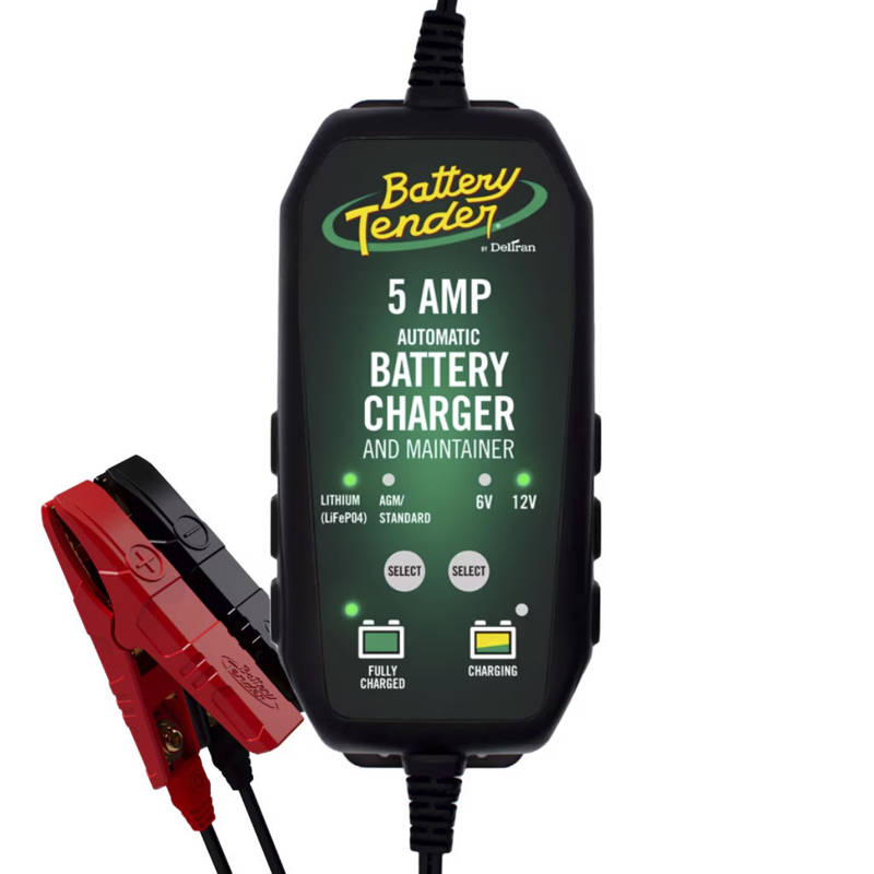 Battery Tender 022-0186G-DL-WH: 6v 12v 5 Amp Automatic Battery Charger & Maintainer