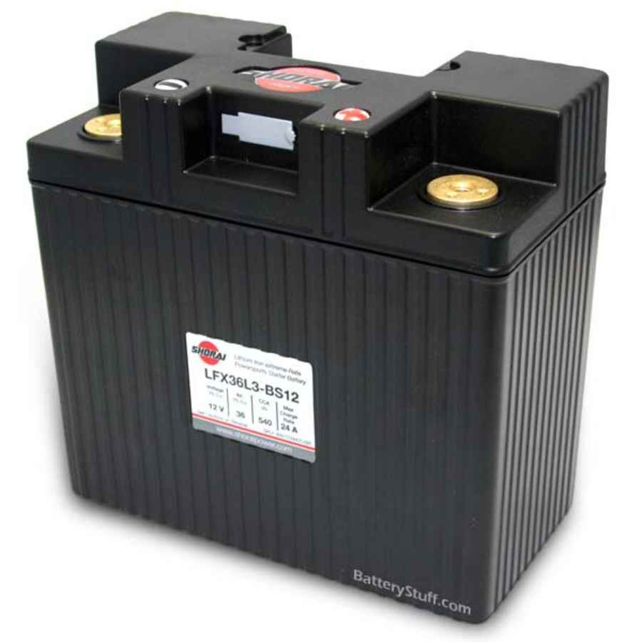 Shorai LFX36L3-BS12 Extreme Rate Lithium Iron Powersports Battery Shorai LFX36L3-BS12 Extreme Rate Lithium Iron Powersports Battery