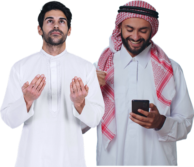 Men praying